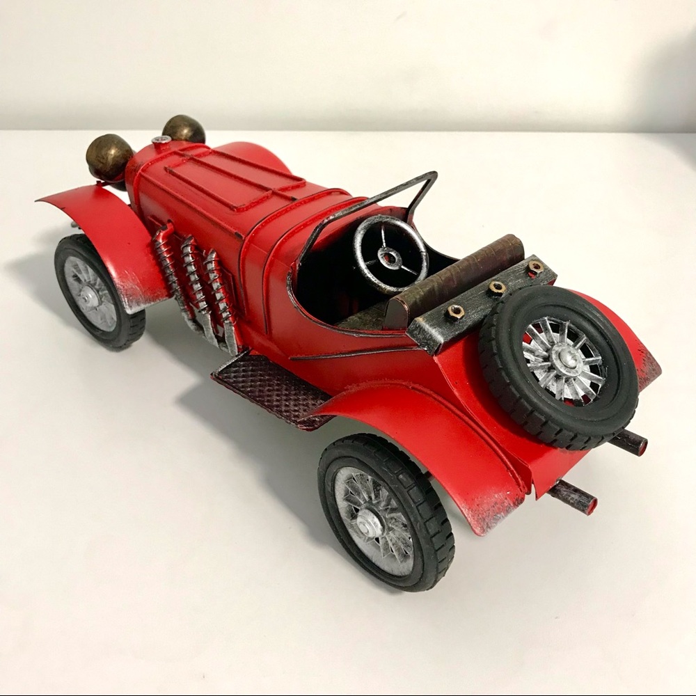NEW✨🛍️ Vintage Red Metallic Retro Car Convertible / Decor